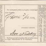 Norwegen - 30 Ö. Posthorn Paketkarte Kristiania 1912