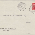 Norwegen - Trondheim - Kirkenes Schiffspost 1961 Brief Sortland - Horten