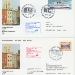 USA/Canada - Lufthansa Firstflight Philadelphia Montreal v.v. 1987 5 Belege