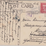 USA - 2 C. Panama Canal farbige Werbekarte Heidelberg Inn San Francisco 1913