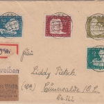 DDR - 200. Todestag J.S. Bach Satzbrief Einschreiben Riesa - Cunerswalde 1950