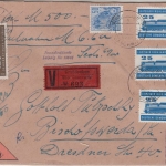 DDR - 3x25 Pfg. Leipziger Messe u.a. nachnahme Wertbrief Großdeuben ü. Gaschwitz