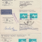 DDR - Leipziger Messe 3x Sonderluftpost Dänemark, Niederlande, Frankreich 1962