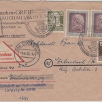 DDR - 2x24 Pfg Beethoven u.a. Nachnahmebrief Lauscha - Eibenstock 1952