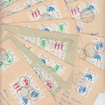 DDR - Olympiade Tokio 1964 Zusammendrucke 12 Briefe diverse Orte 1964
