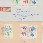 DDR - Olympiade Tokio 1964 Zusammendrucke 12 Briefe diverse Orte 1964