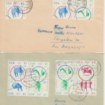 DDR - Olympiade Tokio 1964 Zusammendrucke 12 Briefe diverse Orte 1964