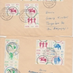 DDR - Olympiade Tokio 1964 Zusammendrucke 12 Briefe diverse Orte 1964