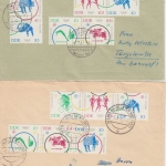 DDR - Olympiade Tokio 1964 Zusammendrucke 12 Briefe diverse Orte 1964