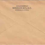 Schweiz - 10 Rp Tell Perfin "B&Co.E" Drucksache Einsiedeln - Engen (Baden) 1924