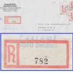 BRD - 3x200 Pfg. Frauen Einschreibebrief Rückschein Zwickau - München 1991