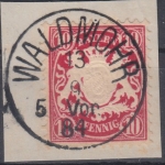 Bayern - 10 Pfg. Wappen Wz. 3 Luxusbriefstück glasklarer K1 Waldmohr 13.9.84