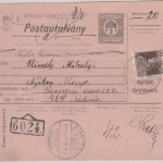 Ungarn/Slowakei - 2 F. Ganzsache + Zusatz Postanweisung Appony - Nadaser 1918