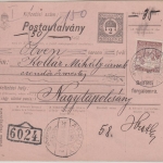 Ungarn/Slowakei - 2 F. Ganzsache + Zusatz Postanweisung Appony - 1918