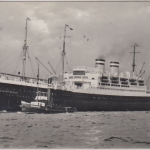 DR - Dampfer Albert Ballin Hamburg Amerika Linie sw-Forokarte gelaufen 1933