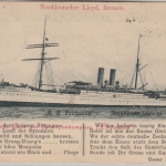 DR - Deutsche Seepost Ostasiatische Hauptlinie AK Postdampfer Preussen 1904