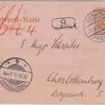 DR - 25 Pfg. Germania Ganzsache A-Teil Rohrpostkarte Berlin-Friedenau 1915 RR!