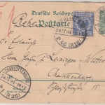 DR - 5 Pfg. Ganzsache + Zusatz Rohrpostkarte Berlin SW 1894
