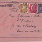 DR - 40 Pfg. Leibniz Ganzsache+Zusatz Rohrpostbrief Berlin-Neukölln 5 1932