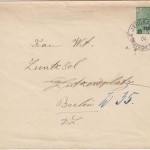 DP Türkei - 10 P. a. 5 Pfg. Germania Ganzsache m. Wz. Jerusalem - Berlin 1904