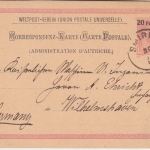 Österreich/Levante - 10 P. a. 5 Kr. Ganzsache Smirne - Wilhelmshaven 1890