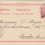 DP Türkei - 20 P. a. 10 Pfg. Germania Reichspost Ganzsache Constantinopel 1903