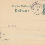 DSWA - 5 Pfg. Krone/Adler Ganzsache m. Überdruck Keetmanshoop 1901