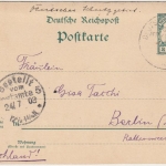 DOA - 3 Pesa Ganzsache Frageteil Ostafrikanische Hauptlinie - Berlin 1903