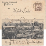 Kamerun - 3 Pfg. Schiffszeichnung sw-AK (Bellstadt) Duala - Döblau 1903