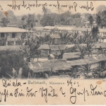 Kamerun - 3 Pfg. Schiffszeichnung sw-AK (Bellstadt) Duala - Döblau 1903