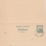 DNG 5/5 Pfg. Schiffszeichnung Ganzsache Doppelkarte Friedrich-Wilhelmshaven 1909