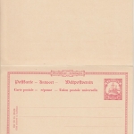 Karolinen - 10 Pfg. Schiffszeichnung Ganzsache Doppelkarte Ponape 1911
