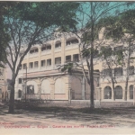 Indochina - Saigon farb Aansichtskarte Marinekaserne ungelaufen ca. 1910