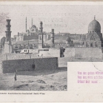 Ägypten - Kairo sw-Ansichtskarte gelaufen n. Karlsruhe 1896