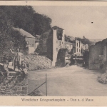 Frankreich Dun sur Meuse Zerstörte Ortsansicht Feldpostkarte Querverbindung 1916
