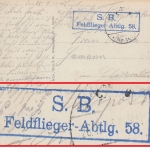 DR - Feldflieger Abtlg. 58 Ra2 Feldpostkarte Fp.Stat. 167 (Baltikum !) 1917 n.