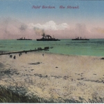 DR - Borkum 1917 SB Inselwach-Btl. + Zensurstempel Feldpostkarte n. Hamburg