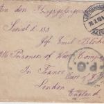 DR - Breidenbach Kr. Biedenkopf 1919 Kriegsgefangenenbrief n. ENGLAND