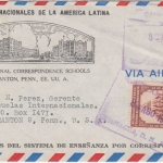 Nicaragua - 30 C. Kriegserklärung ua. illustr. Luftpostbrief n. USA Managua 1949