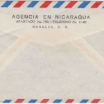 Nicaragua - 30 C. Kriegserklärung ua. illustr. Luftpostbrief n. USA Managua 1949