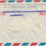 Vietnam - 1050 D. Gebühren-Freistempel Luftpostbrief Ho-Chi-Minh City 23.4.90