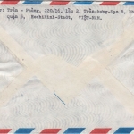 Vietnam - 1050 D. Gebühren-Freistempel Luftpostbrief Ho-Chi-Minh City 21.8.90