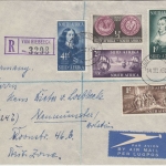 Südafrika - 300 J. J.v. Riebeek Satz Luftpost Einschreiben-FDC van Riebeek 1952