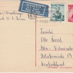 Österreich - 1,45 S. Trachten Ganzsache+Zusatz Luftpostkarte Lienz - Berlin 1959