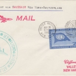 UNO NY - Swissair First Flight cover New York - Zürich 1960 Zuleitungspost