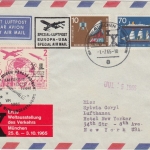 BRD - IVA Spezial-Luftpost Europa USA Raketenflug VR 1965 LupoBrief SST München