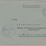 B&M - Wischau 1711.42 Fliegertechn. Schule 5 Feldpostbrief n. Bad Homburg