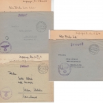 DR - Langenargen (Bodensee) Marine Peilhauptstelle 3 Briefe n. Berlin 12/43-2/44