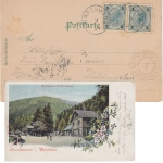 Österreich - Touristenheim Telefonstelle Weichthal farb. AK Hirschwang 1903