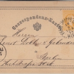 Österreich - 2 Kr. Ganzsache Wien Franz Josefs Quai - Berlin Gesundbrunnen 1874